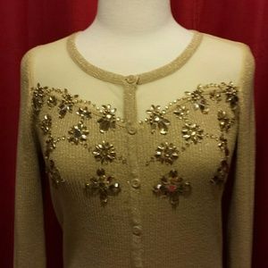 Holiday gold sweater