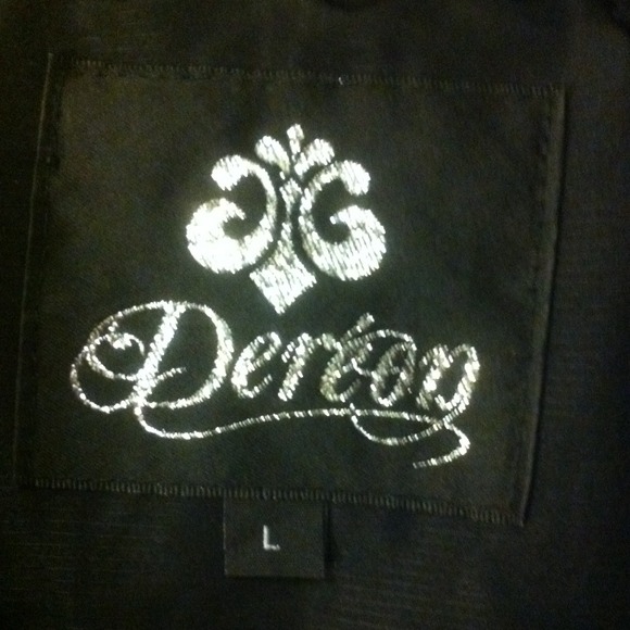 Black Dereon Fur collared jacket - Picture 2 of 3