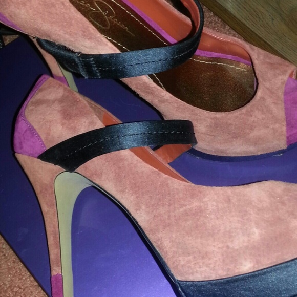 JESSICA SIMPSON COLOR BLOCK PUMPS