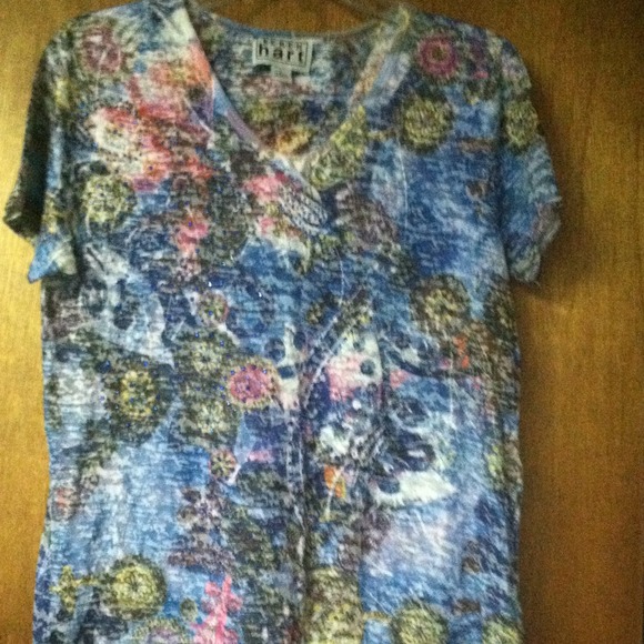 Adorable Karen Hart rhinestone studded top.