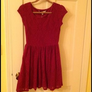 MAROON RED DRESS