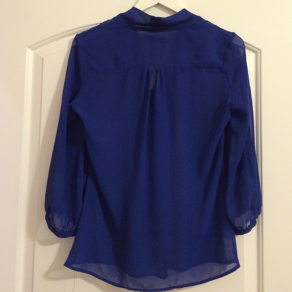 GAP Tops - Royal Blue Gap Bow Blouse GAP Tops - Royal Blue Gap Bow Blouse
