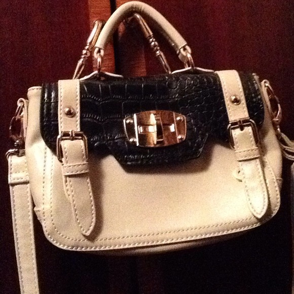 Forever 21 Handbags - BUNDLED Forever21 cream and black satchel