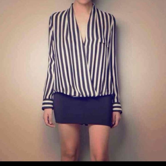 Zara striped blouse