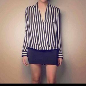 Zara striped blouse