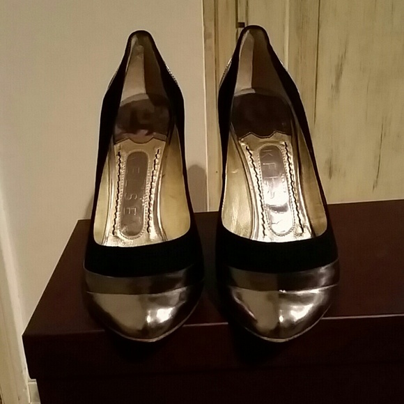 Jonathan Kelsey Billie Black suede/metallic size 7 - Picture 2 of 4