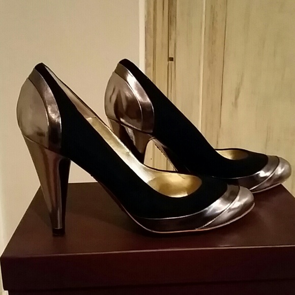 Jonathan Kelsey Billie Black suede/metallic size 7 - Picture 3 of 4