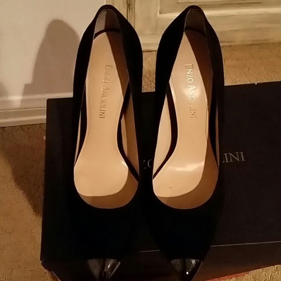 Enzo Angiolini black suede pointed pumps - Picture 4 of 4