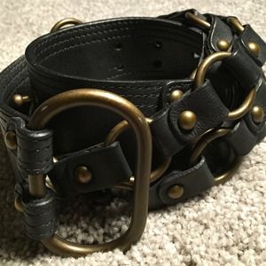 Fossil leather belt