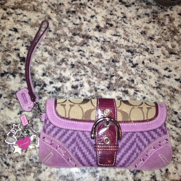 Coach Purple Wristlet