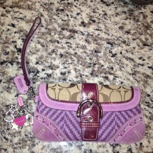 Coach Purple Wristlet
