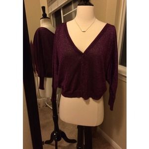 Free People sparkly purple cardigan