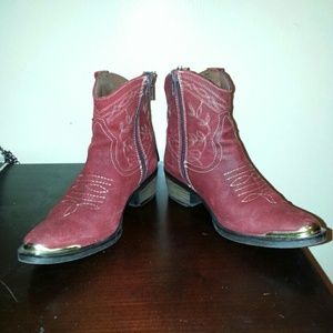 Red Western Cowboy Booties