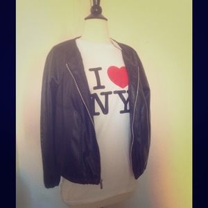 NWT New Calvin Klein M Black Bomber Jacket + Gift