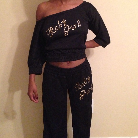 Sexy Baby Girl Crop Jogging Set
