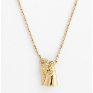 Kate spade 12k plate cake topper necklace