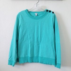 J.Crew Tortoise Button Sweatshirt