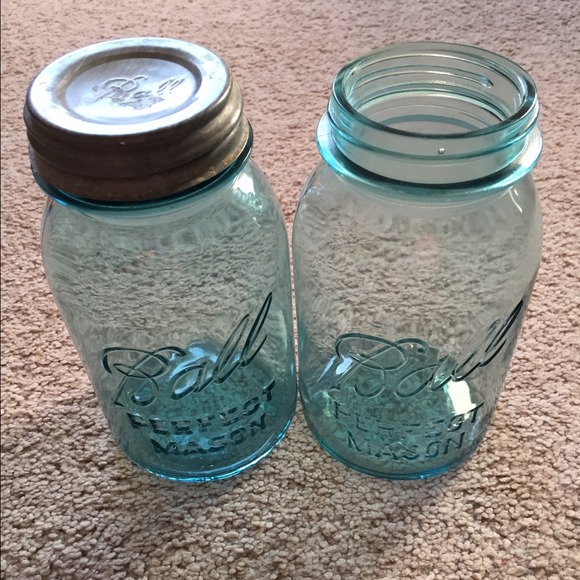 Blue ball mason jars