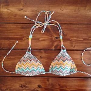 Roxy Swim Zigzag/Chevron Bikini Top