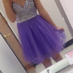 Homecoming Dress. Zip up. Strapless. Size Small.