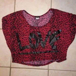 $5 if bundled- Cheetah print crop top
