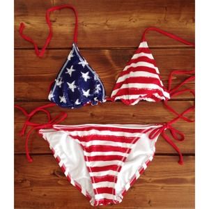 Target American Flag Bikini Set (NWOT)