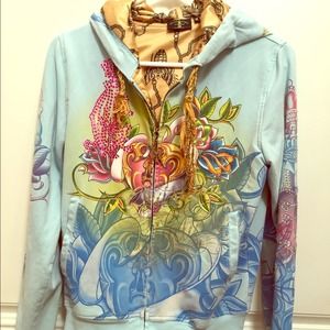 Christian audigier zip up hoodie