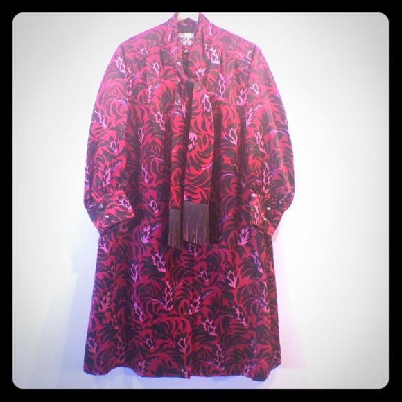 ❌ SOLD ❌ Vintage Galanos Red Silk Coat