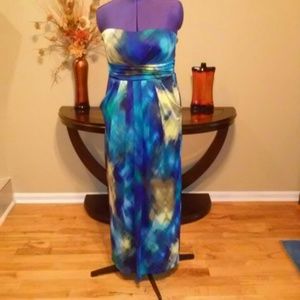 Multi-Colored Halter Top Dress