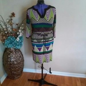Chevron Color Block Dress