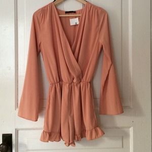 Honey Punch | Pink Polyester Romper | Small