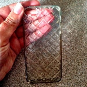 Clear diamond rubber iPhone case.