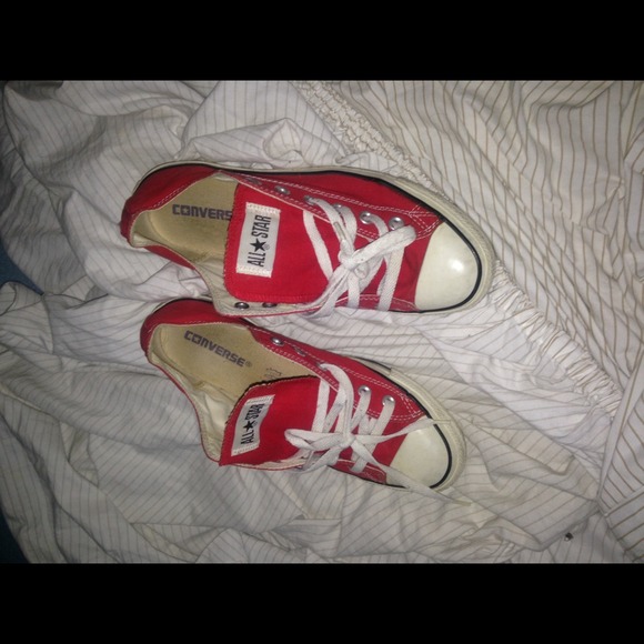 Red & white converse