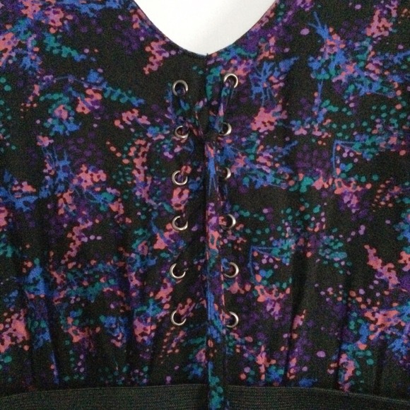 SOLD in Bundle - Black Colorful Dress - Picture 3 of 4