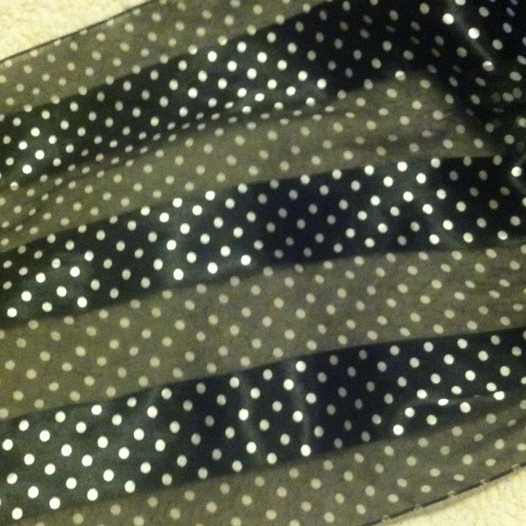 Black & White Polka Dot Shear Striped Scarf - Picture 2 of 4