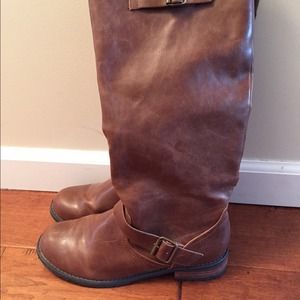Brown riding boots