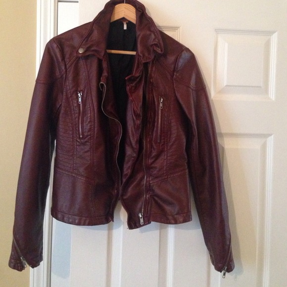 Free People vegan leather jacket