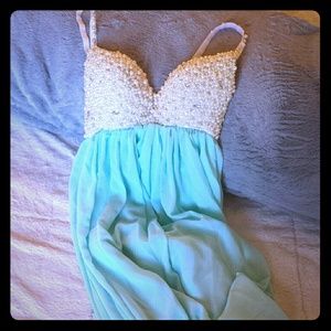 NWOT Size Med Teal Gem Baby Doll Dress