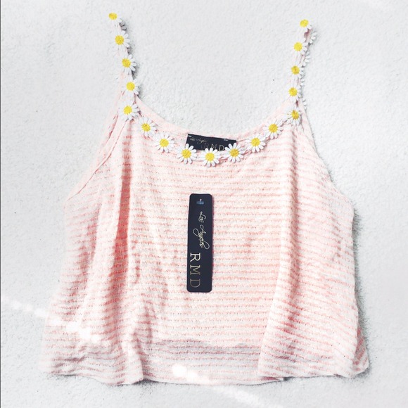 Daisy stripe tank top! NWT.