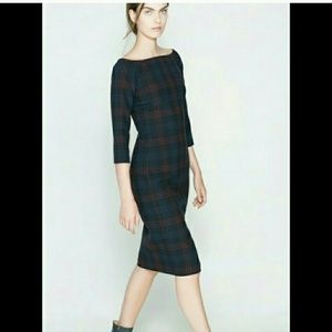*SOLD* Zara Fitted Checked Dress
