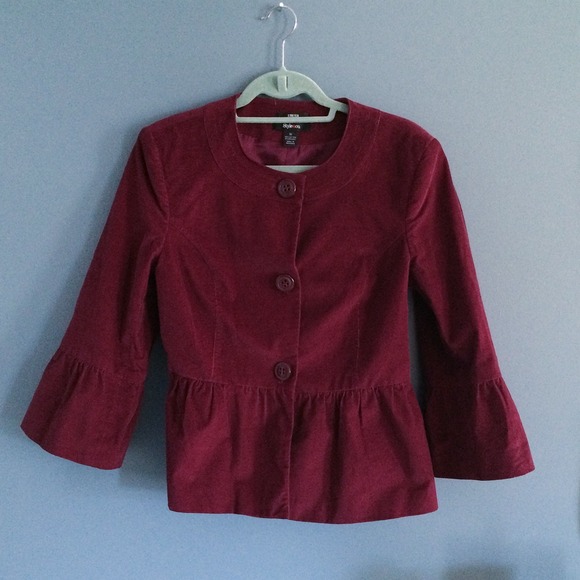 Style & Co. Jackets & Blazers - Bundled! 📦 Cranberry corduroy peplum jacket