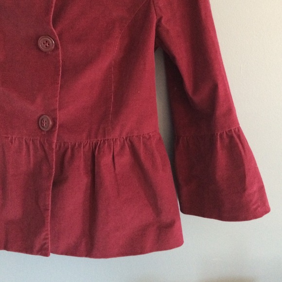 Bundled! 📦 Cranberry corduroy peplum jacket - Picture 2 of 4