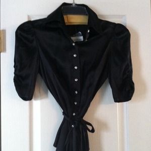 Black bebe silk blouse