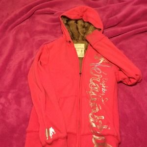 Aeropostale Pink/Sliver Fur Jacket
