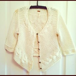 White free people sweater