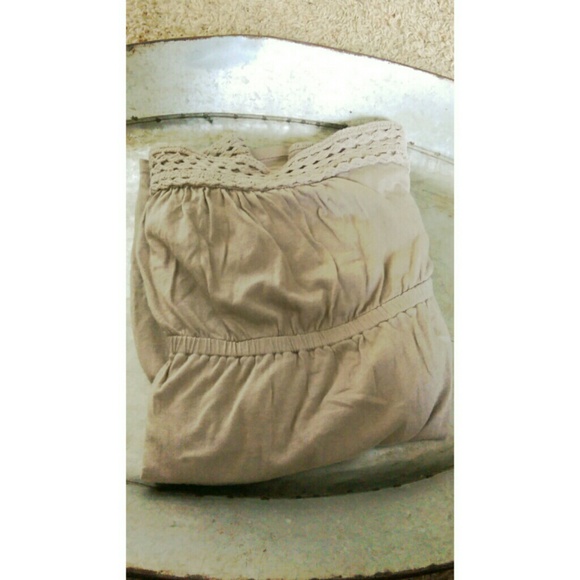 Dark Khaki Strapless Maternity Top