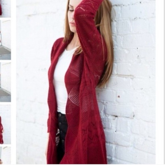 Brandy melville red cardi p a y p a l only !