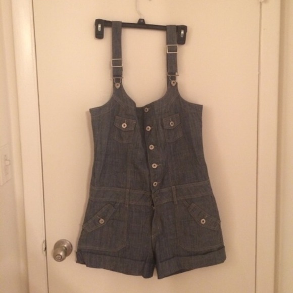 Cute jean shorts overalls