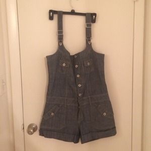 Cute jean shorts overalls