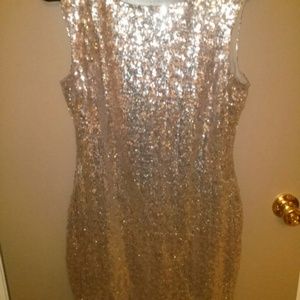 Silver sequins dress